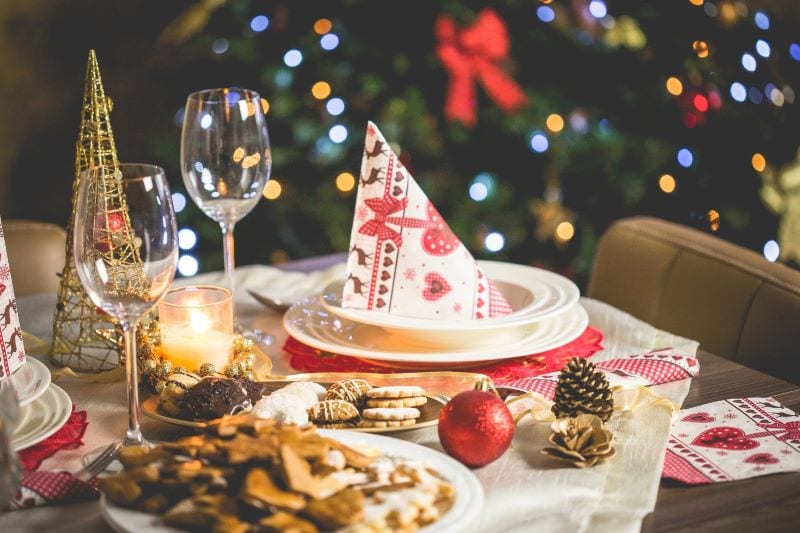 table with napkin